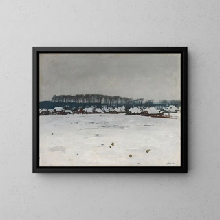 Winter Landscape Painting - Willem Witsen — framed artwork on a wall