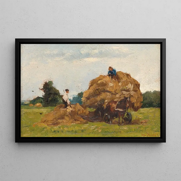 Hay Cart - Willem de Zwart — framed artwork on a wall
