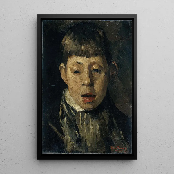 Head of Boy - Willem de Zwart — framed artwork on a wall