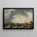 Marine Landscape Painting - Willem van Diest — framed artwork on a wall