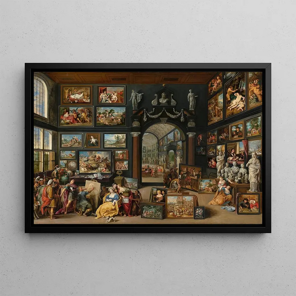 Apelle painting Campaspe - Willem van Haecht — framed artwork on a wall
