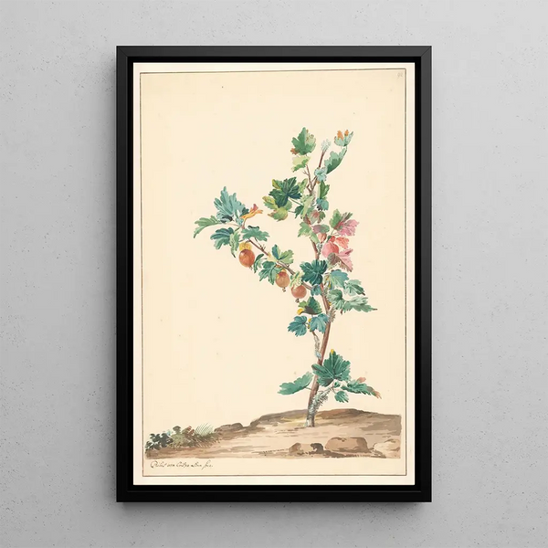 A currant in a landscape - Willem van Leen — framed artwork on a wall