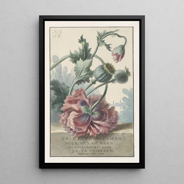 Poppies - Willem van Leen — framed artwork on a wall