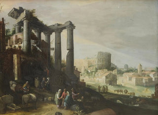 Landscape with View of the Campo Vaccino in Rome - Willem van Nieulandt the Younger — artwork view