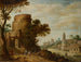 Roman landscape with shepherds - Willem van Nieulandt the Younger — artwork view