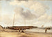 Beach with a Weyschuit pulled ashore - Willem van de Velde the Younger — artwork view