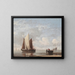 Calm Sea Painting - Willem van de Velde the Younger — framed artwork on a wall
