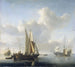 Boats in front of the coast - Willem van de Velde the Younger — artwork view