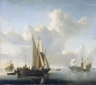 Boats in front of the coast - Willem van de Velde the Younger — artwork view