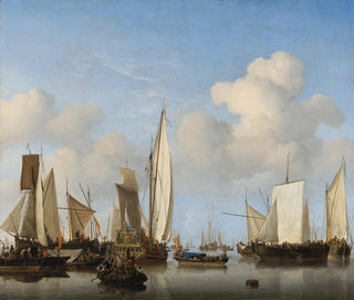 Boats in the Roads - Willem van de Velde the Younger — artwork view