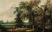 Landscape painting with hunters - Willem van den Bundel — artwork view