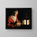an old woman by candlelight - Willem van der Vliet — framed artwork on a wall