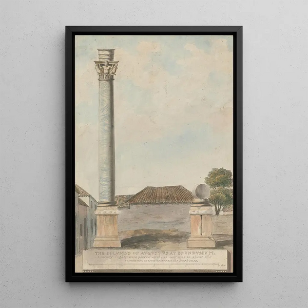 Les colonnes d'Auguste à Brindisium - Willey Reveley — framed artwork on a wall