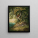 A leopard with two deer passing - William Samuel Howitt — framed artwork on a wall