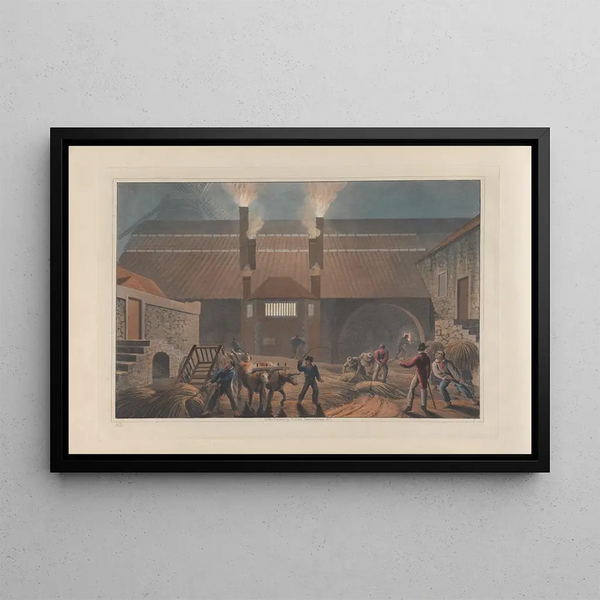 Exterior Painting of the Boiling House - William A V Clark — framed artwork on a wall