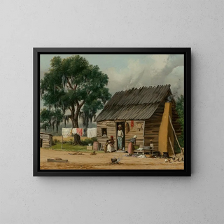A South Carolina Cabin - William Aiken Walker — framed artwork on a wall