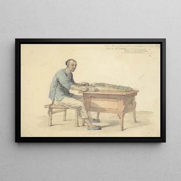A Chinese peasant selling betel - William Alexander — framed artwork on a wall