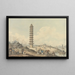Ville de Lin Tsin Shantung avec vue sur le Grand Canal - William Alexander — framed artwork on a wall
