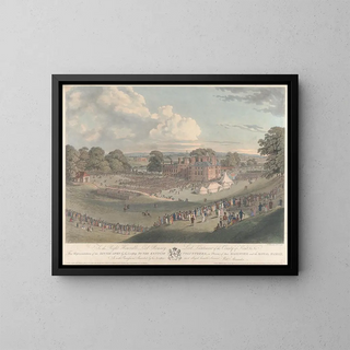 Dinner offering painting to Kent volunteers at Mote Maidstone - William Alexander — framed artwork on a wall