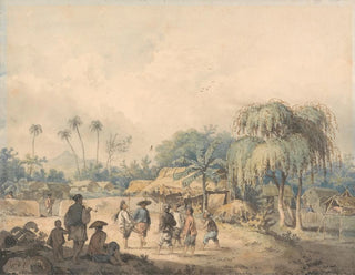 Natifs de Cochin jouant au volant en Chine - William Alexander — artwork view