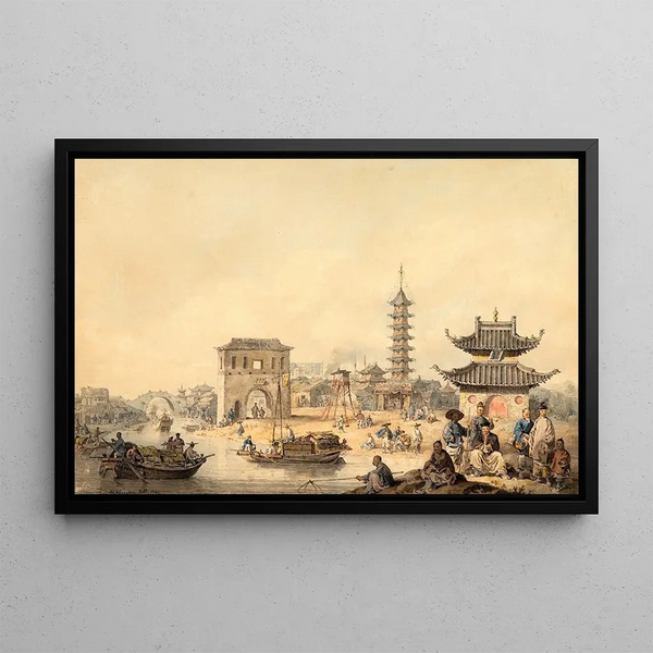 the suburbs of a Chinese city - William Alexander — framed artwork on a wall