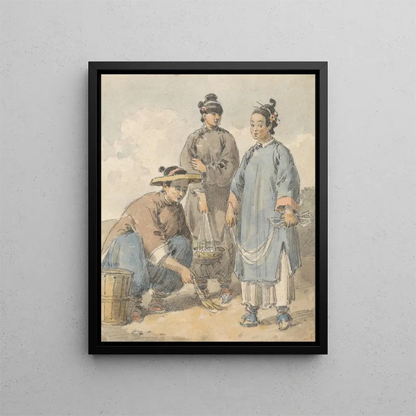 Three Chinese street vendors - William Alexander — framed artwork on a wall