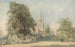 the Garden of the Canons at Christ Church in Oxford - William Alfred Delamotte — artwork view