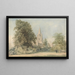 the Garden of the Canons at Christ Church in Oxford - William Alfred Delamotte — framed artwork on a wall