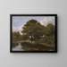 Waterperry Isis painting, Oxfordshire - William Alfred Delamotte — framed artwork on a wall