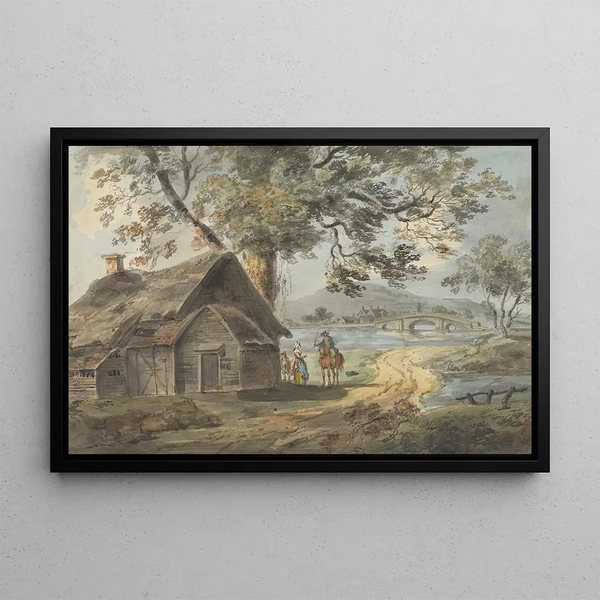 Man on Horseback and Other Figures - William Anderson — framed artwork on a wall