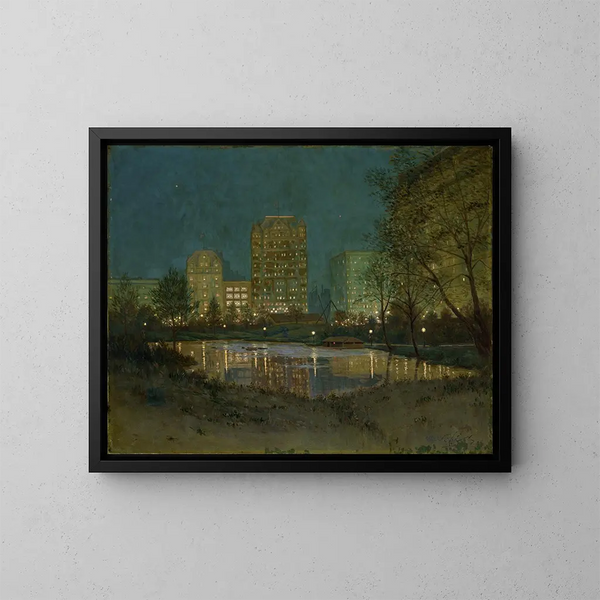 Central Park and the Plaza - William Anderson Coffin — framed artwork on a wall