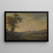 Landscape with Reapers and Distant View of a Georgian House - William Ashford — framed artwork on a wall