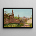 Ruins along a path towards a village in southern France - William Baptiste Baird — framed artwork on a wall