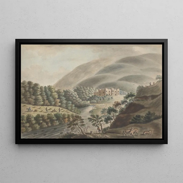 Château de Kielder, Northumberland - William Beilby — framed artwork on a wall
