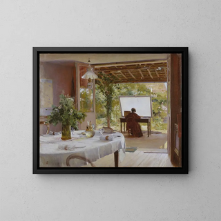 Atelier en plein air - William Blair Bruce — framed artwork on a wall
