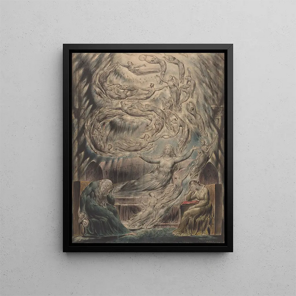 The Queen Catherine's Dream - William Blake — framed artwork on a wall