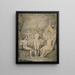 L'Archange Raphaël with Adam and Eve - William Blake — framed artwork on a wall