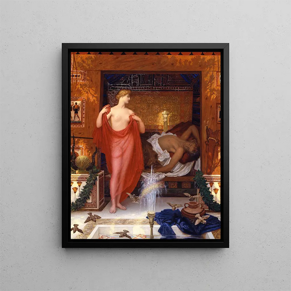 Hera in the house of Hephaestus - William Blake Richmond — framed artwork on a wall
