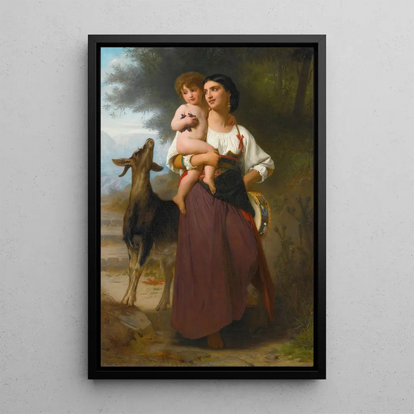 Desire - William Bouguereau — framed artwork on a wall