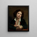 Italian child painting holding a crust of bread - William Bouguereau — framed artwork on a wall
