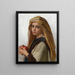 Girl with a Pomegranate - William Bouguereau — framed artwork on a wall