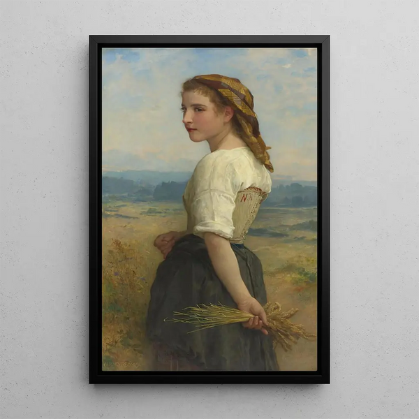 Glaneuse - William Bouguereau — framed artwork on a wall