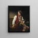 Italian painting with mandolin - William Bouguereau — framed artwork on a wall