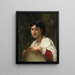 Italian painting with tambourine - William Bouguereau — framed artwork on a wall