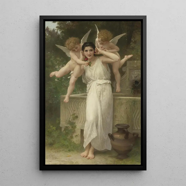 Youth Painting - William Bouguereau — framed artwork on a wall