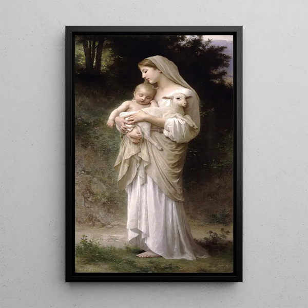 L'Innocence - William Bouguereau — framed artwork on a wall