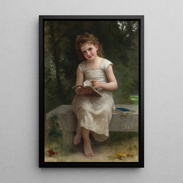 La Liseuse - William Bouguereau — framed artwork on a wall