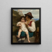 The flute lesson - William Bouguereau — framed artwork on a wall