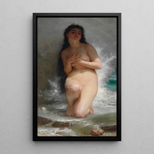 La Perle - William Bouguereau — framed artwork on a wall