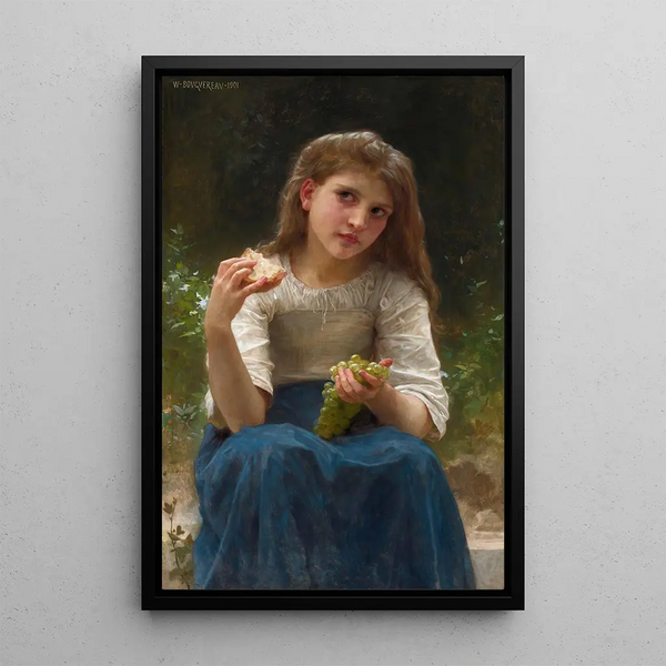 The Snack - William Bouguereau — framed artwork on a wall
